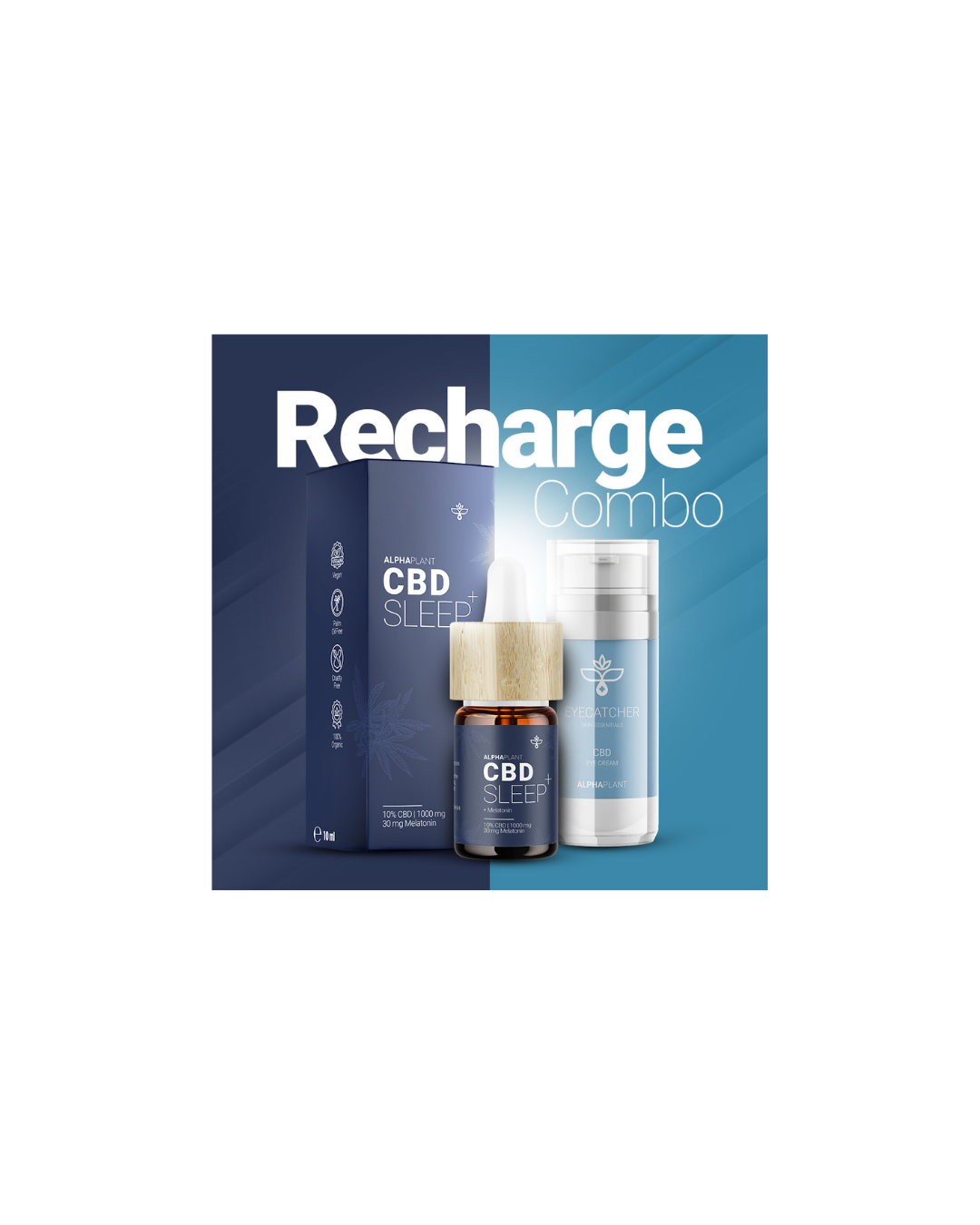 Recharge Combo: CBD Augencreme (Eyecatcher) und CBD Schlaföl 10% mit Melatonin